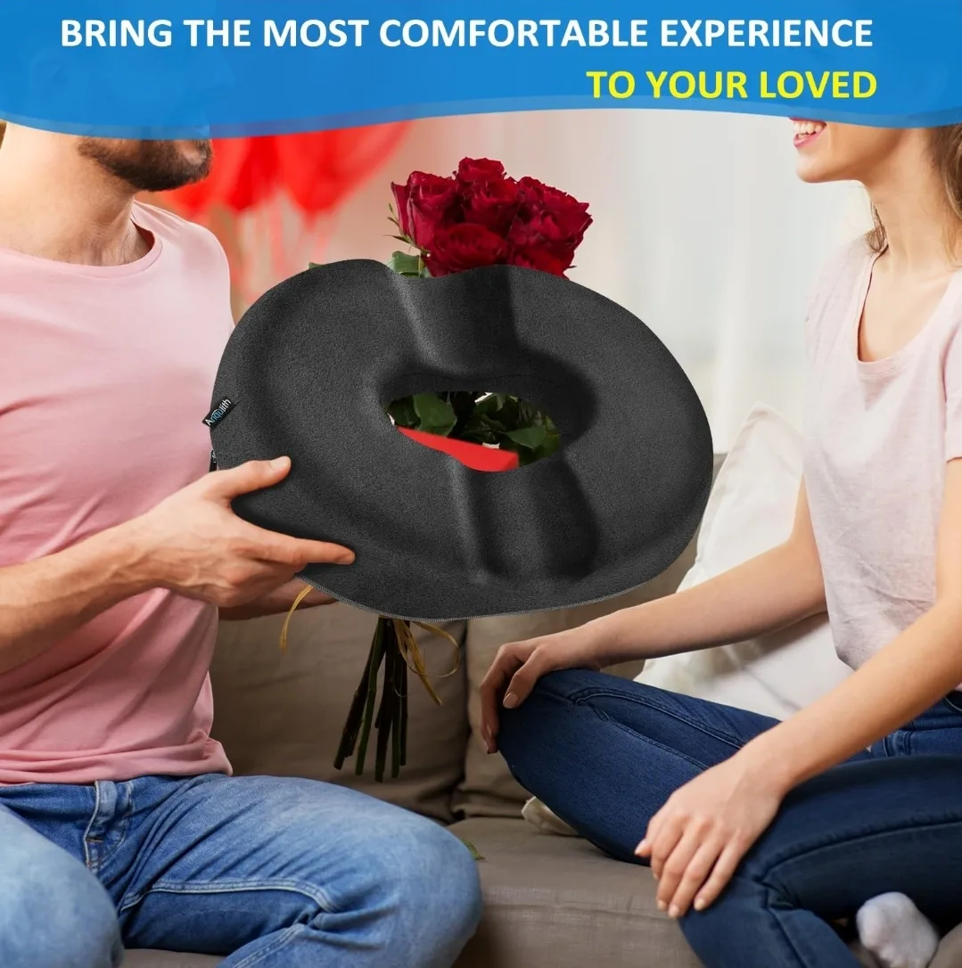 Non-Slip Donut Pillow for Tailbone Pain & Hemorrhoid Relief image indicator(7)