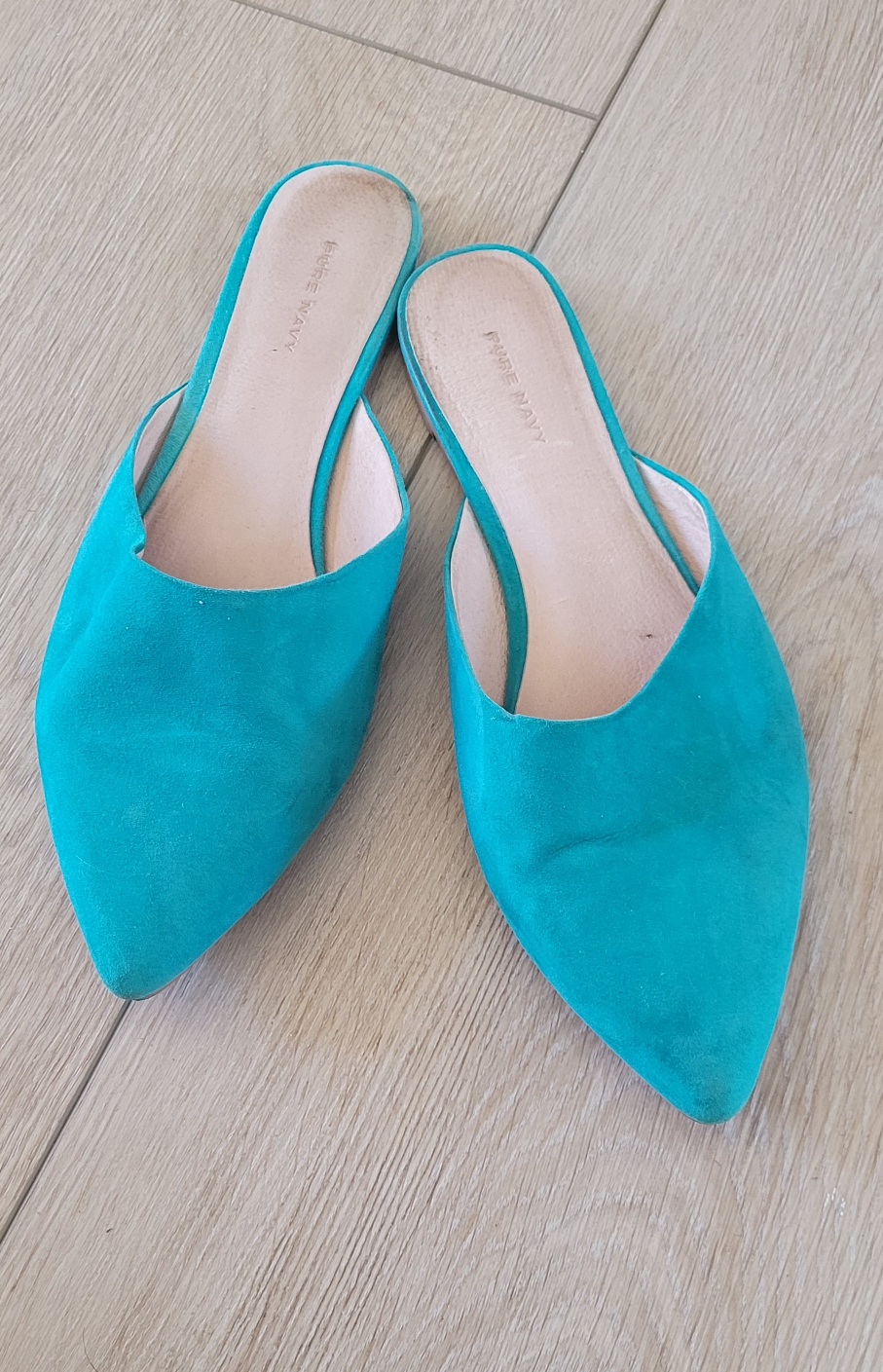 Women's Teal Suede Mules - photo 2