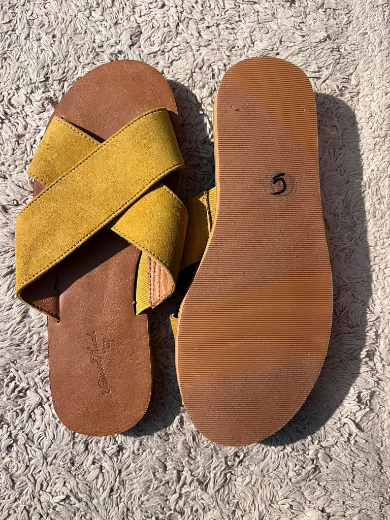 Yellow Suede Sandals image indicator(4)