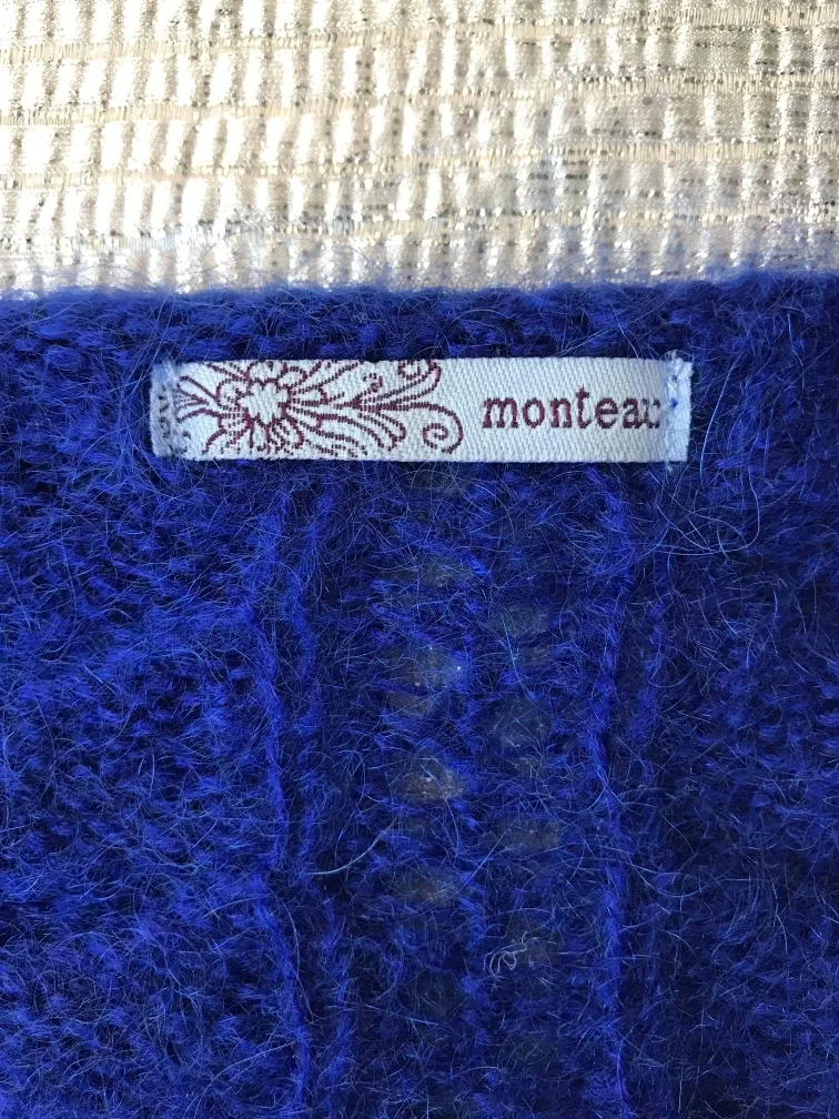 Blue Knitted mohair Bolero sweater image indicator(5)
