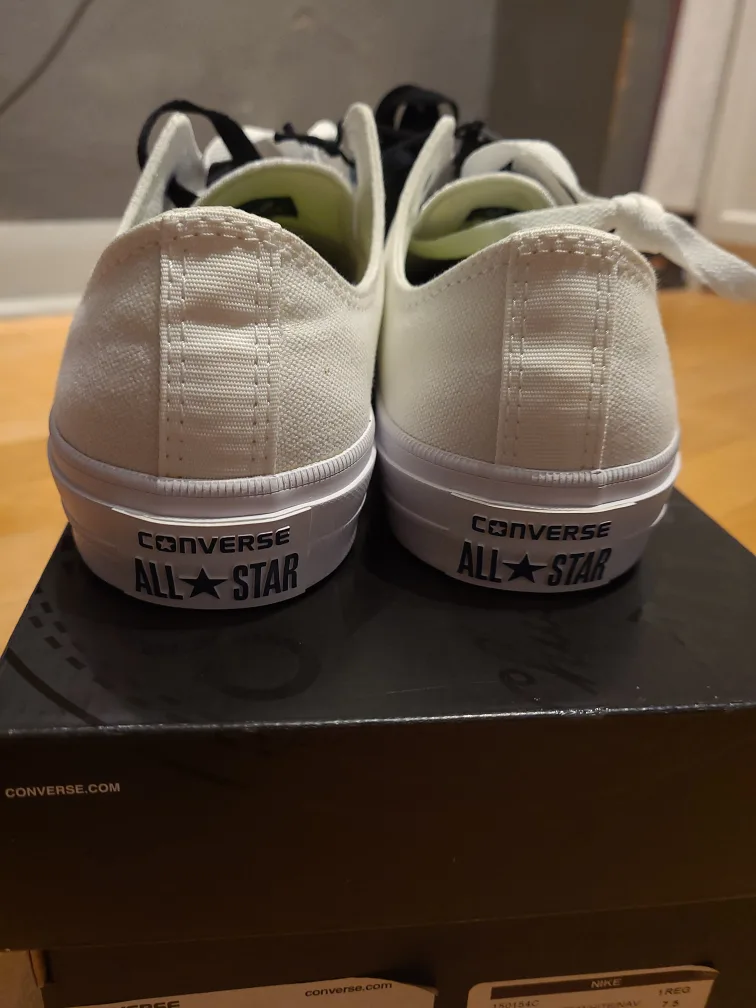 New White Converse Chuck Taylor All Star II Shoes, 9.5 W | 7.5 M thumbnail