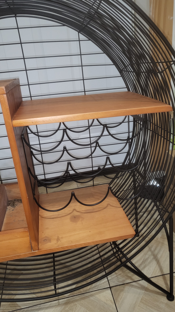 Mid-Century Modern Round Wine Rack - photo 2