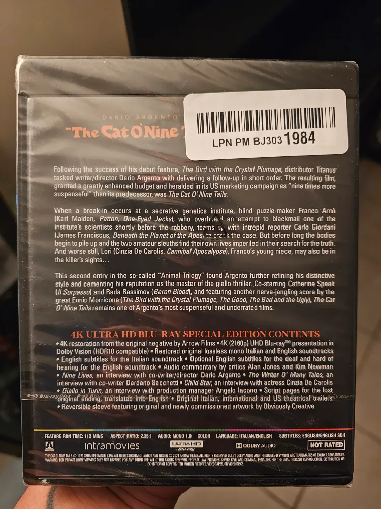 Dario Argento's The Cat O'Nine Tails 4K Ultra HD Blu-ray image indicator(2)