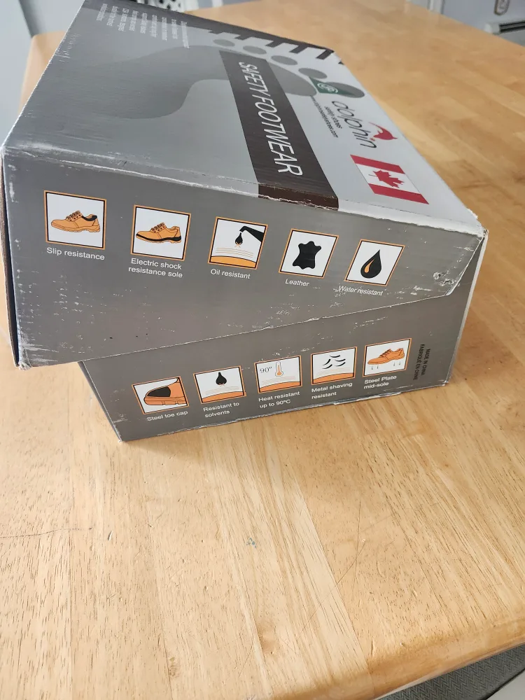 Women's Size 8.5 Brown Leather Dolphin Safety Boots image indicator(4)