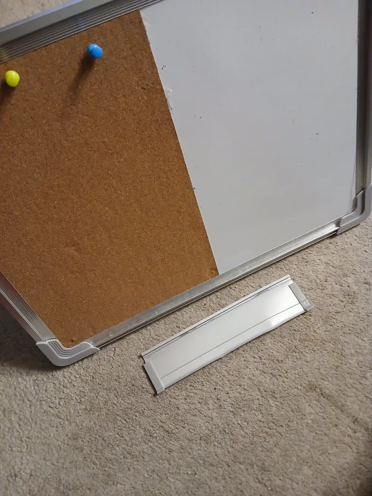 Double Sided Whiteboard + Corkboard + Markers + Pins image indicator(3)