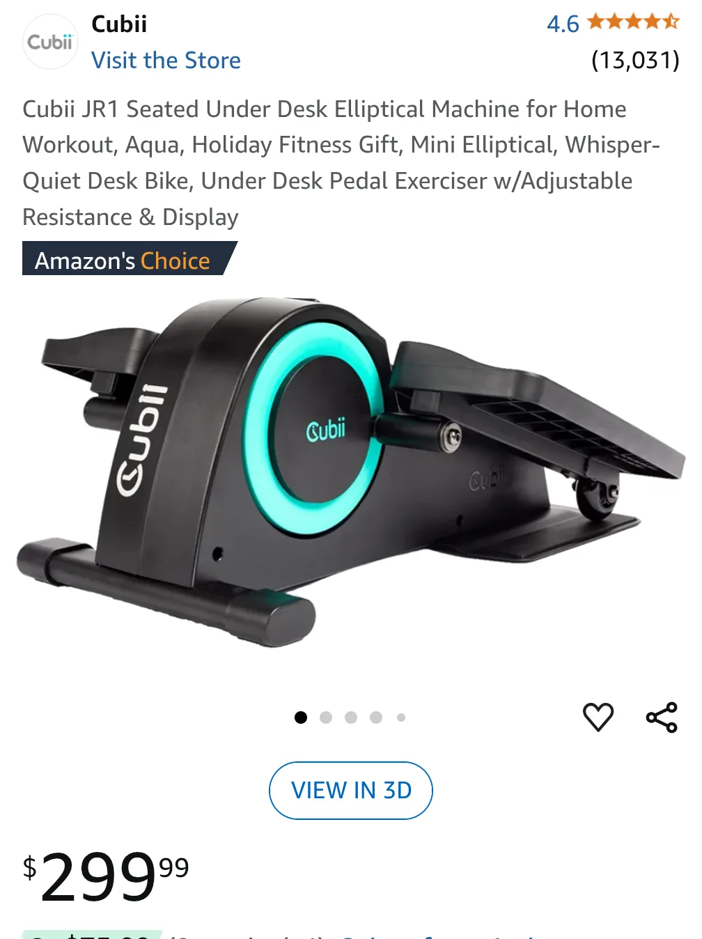 Cubii JR1 Seated Under Desk Elliptical Machine image indicator(3)