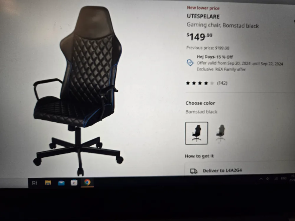 Black and Blue Gaming Chair image indicator(6)