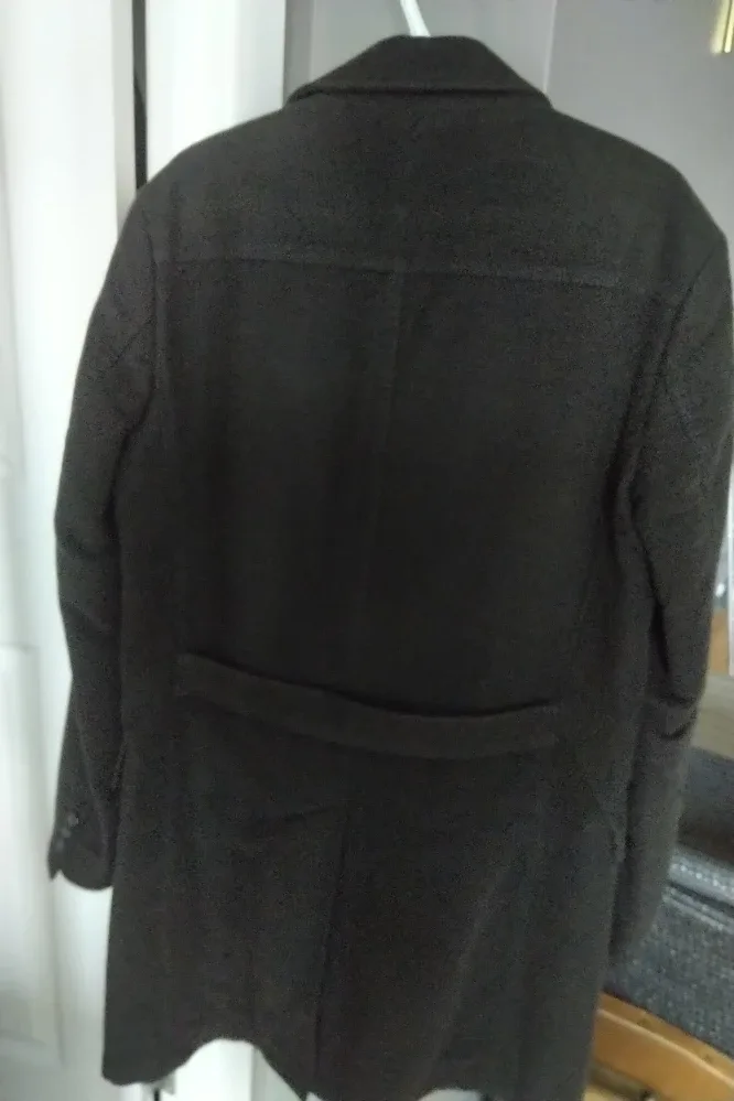 Men's greenish black wool blend overcoat BENETTON🇮🇹 image indicator(6)