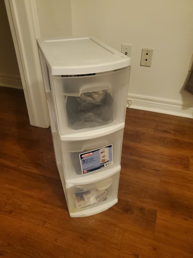 Sterilite 3-Drawer Cart and ikea closet organizers - photo 2