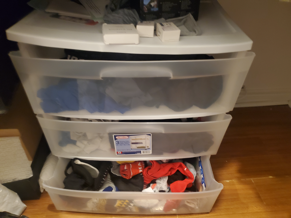 Sterilite 3-Drawer Cart and ikea closet organizers - photo 5