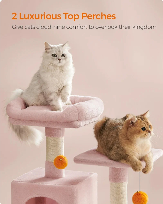 61 Inch Pink Cat Tree - photo 3