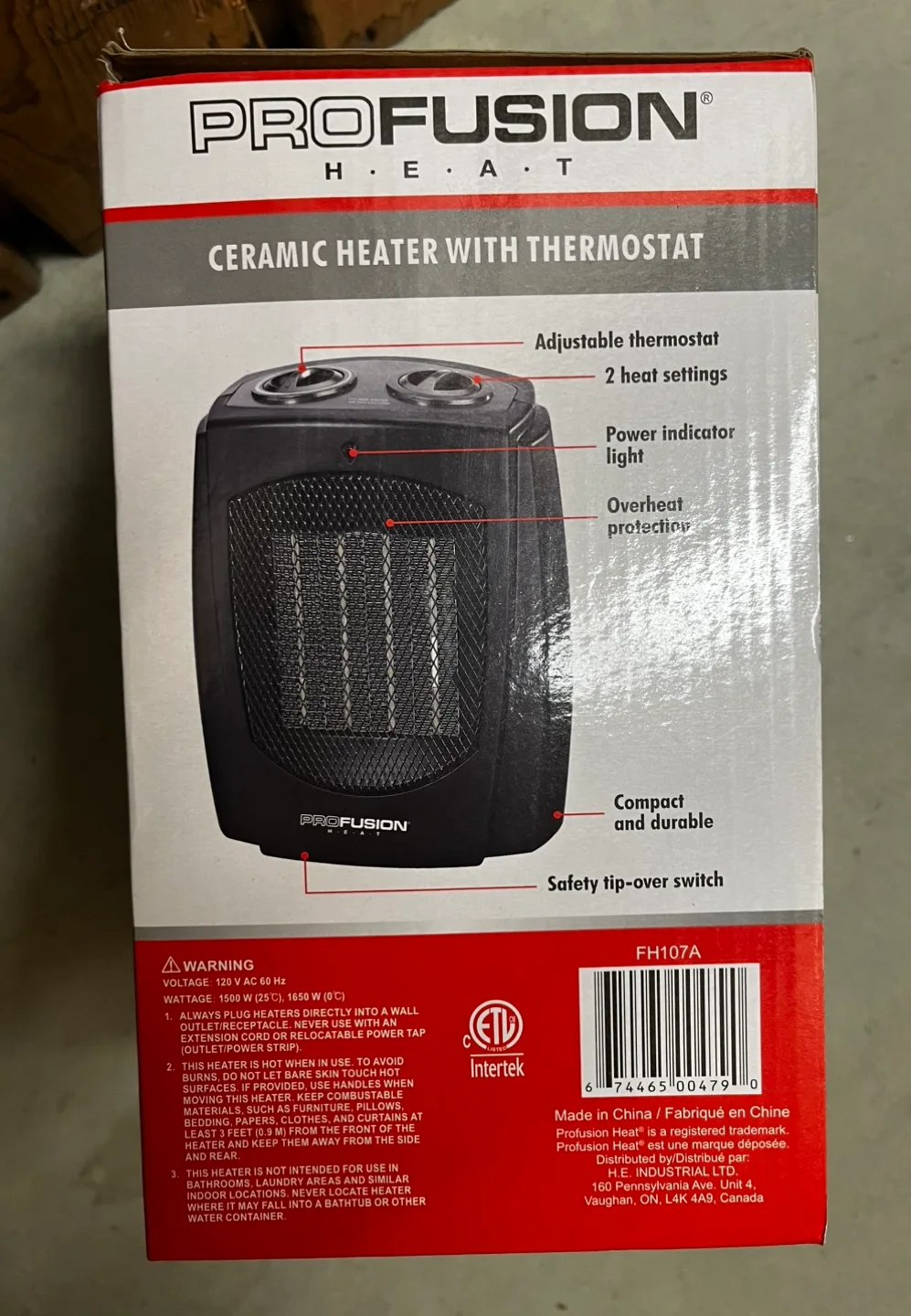 Profusion Ceramic Heater with Thermostat image indicator(2)