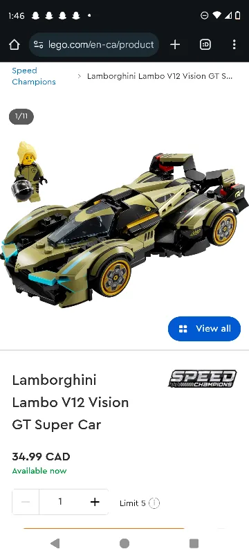 Lego Speed Champions Lamborghini Lambo V12 Vision GT Super Car image indicator(2)