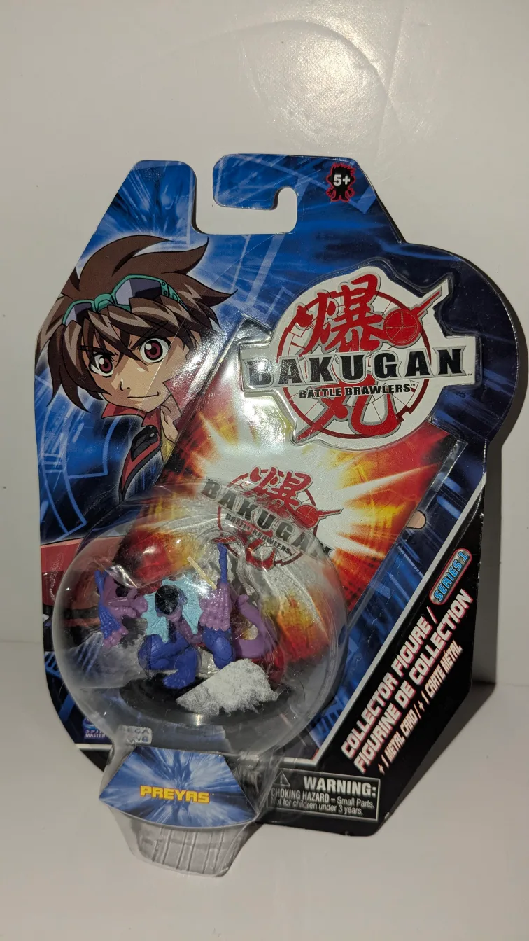 2 Bakugan Battle Brawlers Collector Figs- Dragonoid & Preyas NIB image indicator(3)
