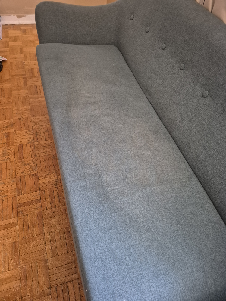 Mid-Century Modern Teal Sofa - photo 2