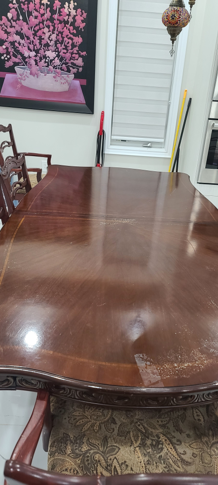 Gorgeous Dark Wood Dining Table Set with 6 Chairs