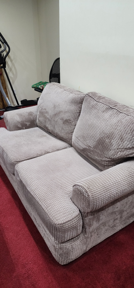 Grey corduroy sofa set - photo 2