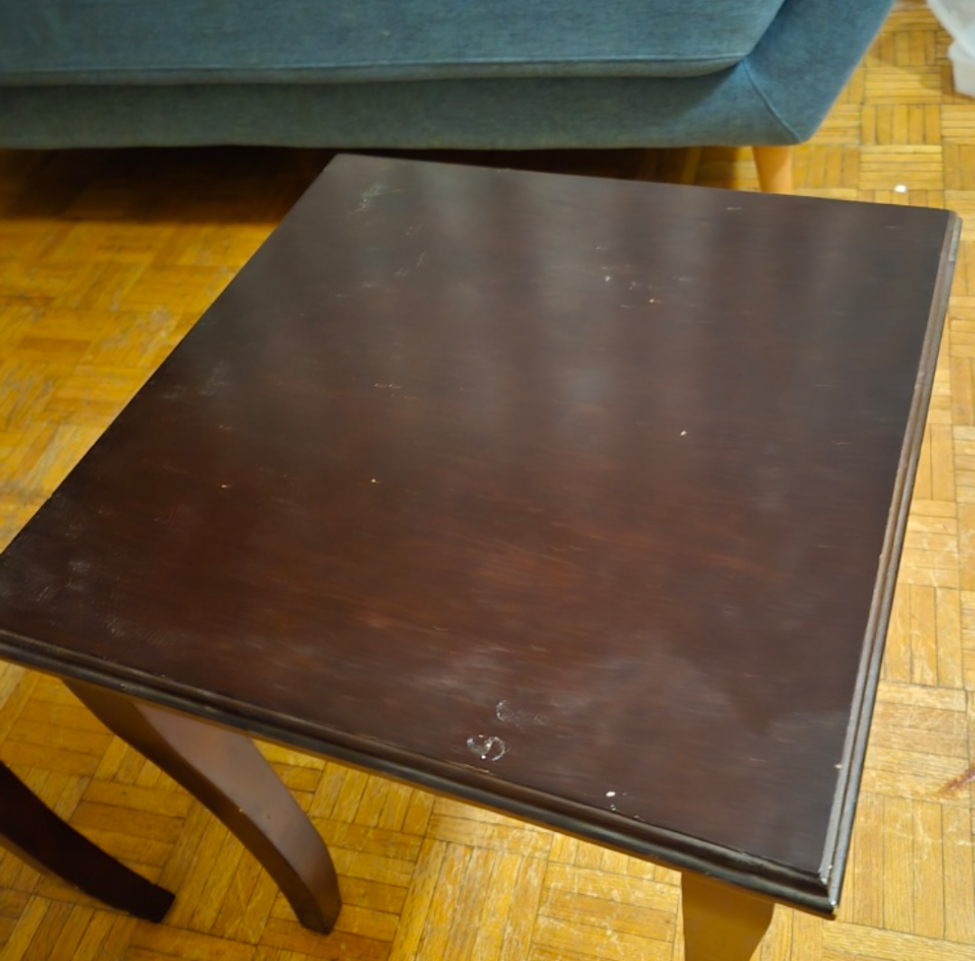 Dark Brown Square End Table - photo 2