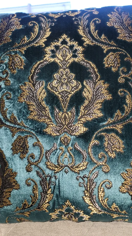 XL baroque style decorative down-feather filled Velvet Pillow image indicator(3)