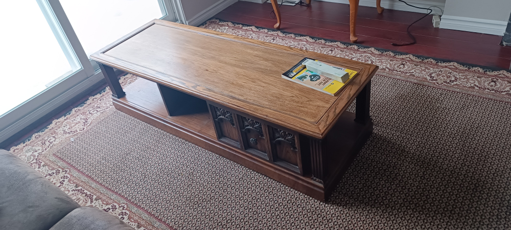 Vintage Wooden TV/Coffee Table with Storage