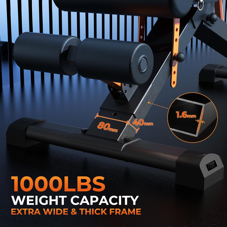 Bonvork Adjustable Weight Bench - 1000 lbs Capacity - photo 2