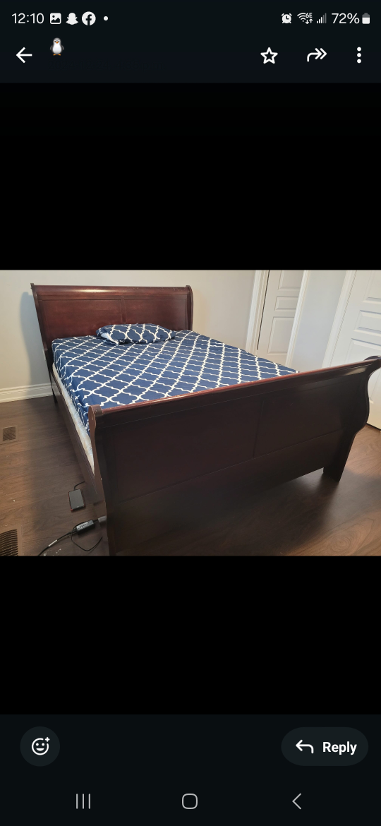Dark Brown Sleigh Bedroom Set