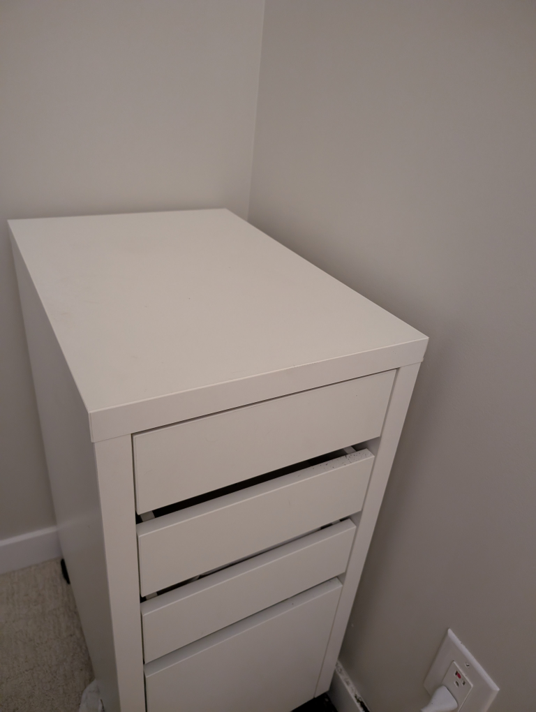 White 3-Drawer and storage Chest