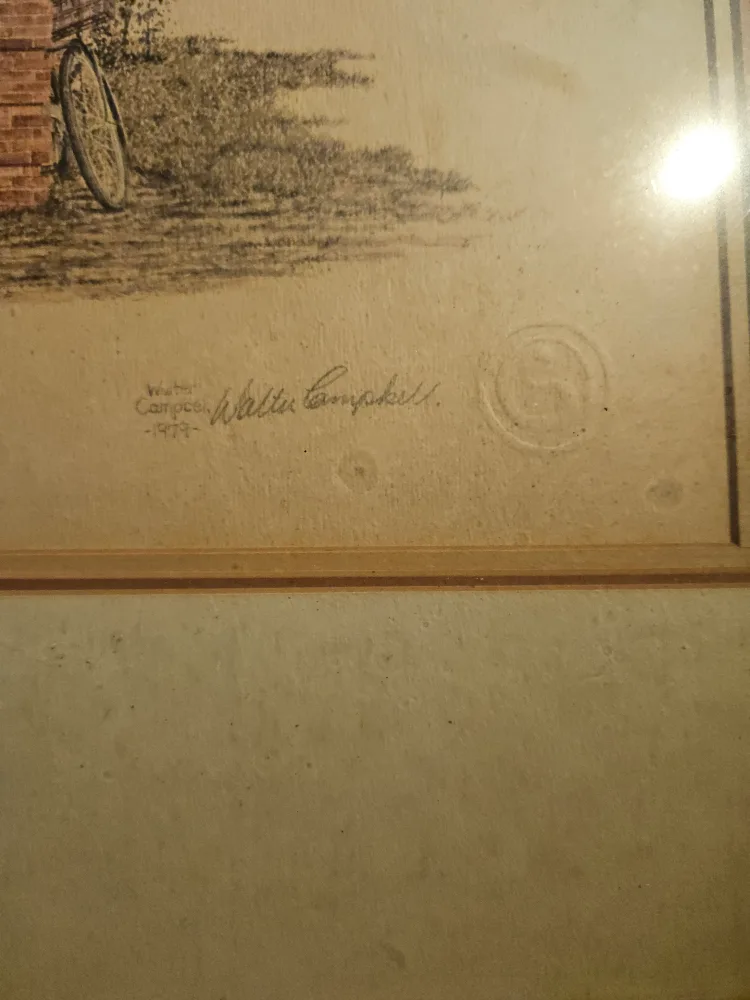 Framed Walter Campbell Print of Victorian House image indicator(2)