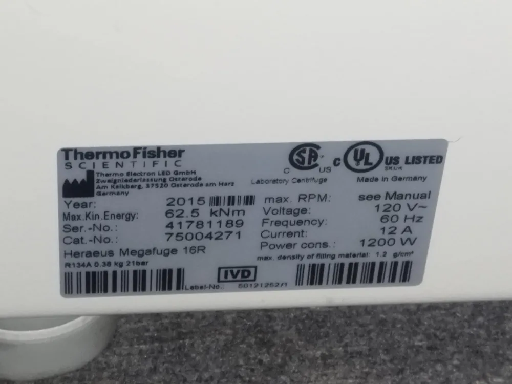Thermo Scientific Heraeus Megafuge 16R Centrifuge image indicator(2)
