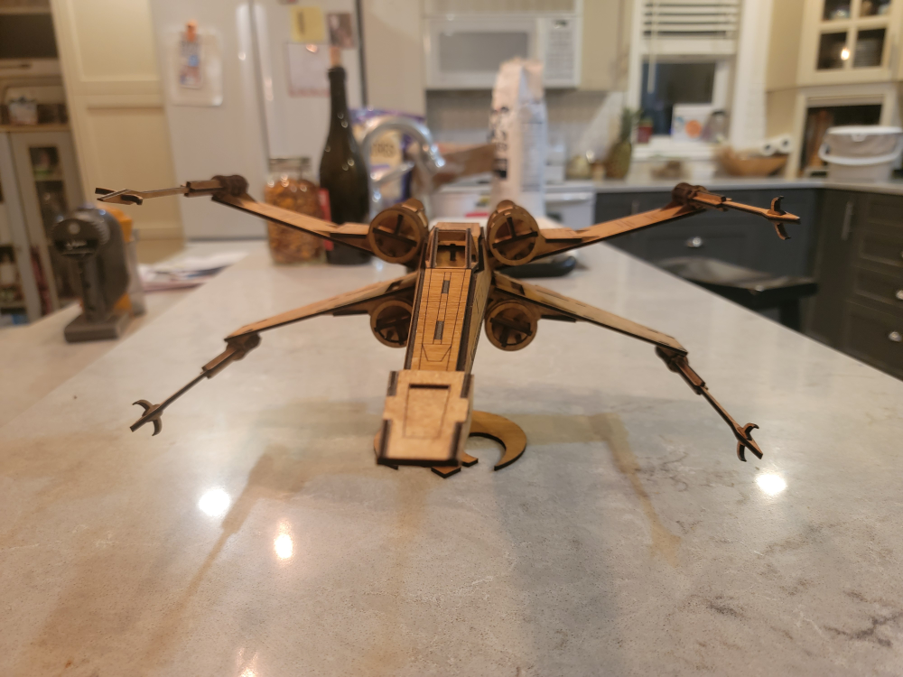 Lasrt Cut X-Wing Starfighter Wooden Model - photo 2