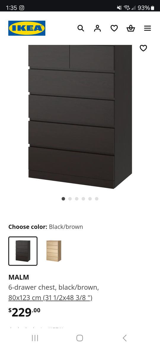 IKEA MALM 5-Drawer Chest - Grey - photo 4