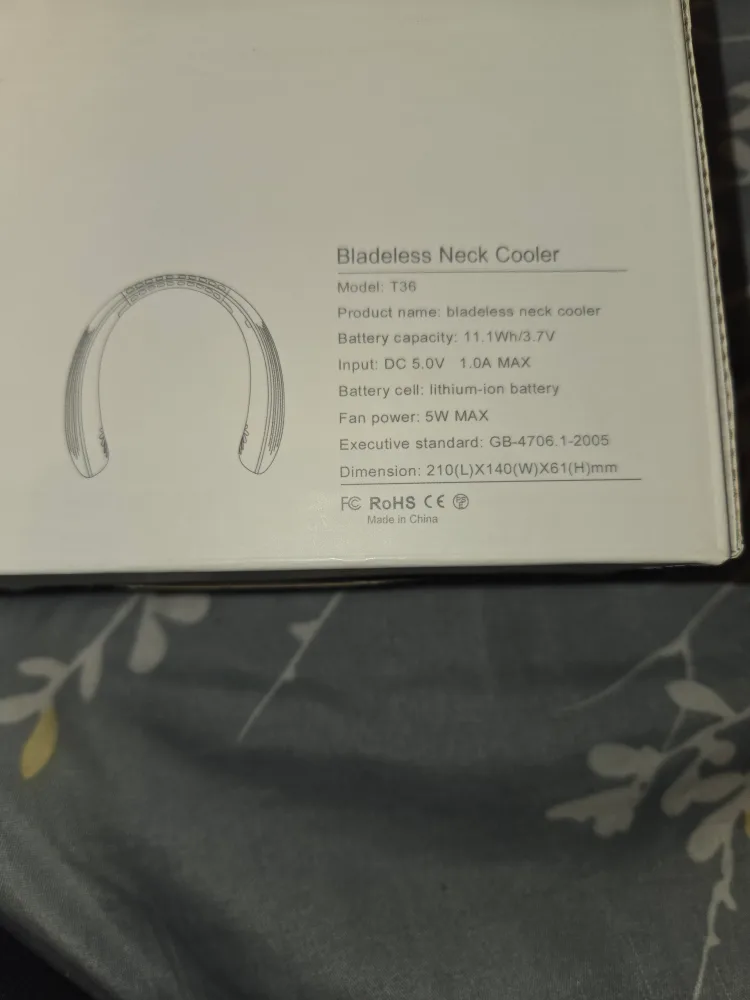 Bladeless Neck Cooler Fan - Portable Personal Cooling Device image indicator(3)