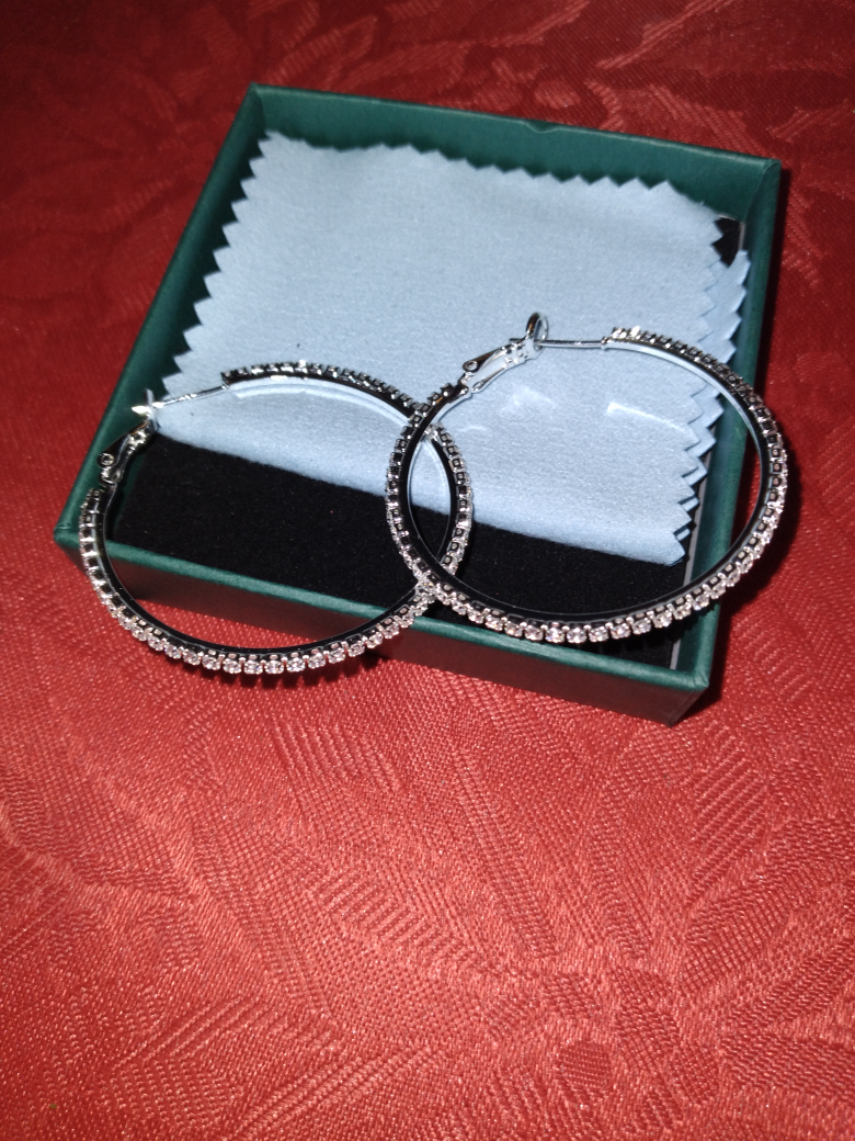 Sparkly Crystal Hoop Earrings