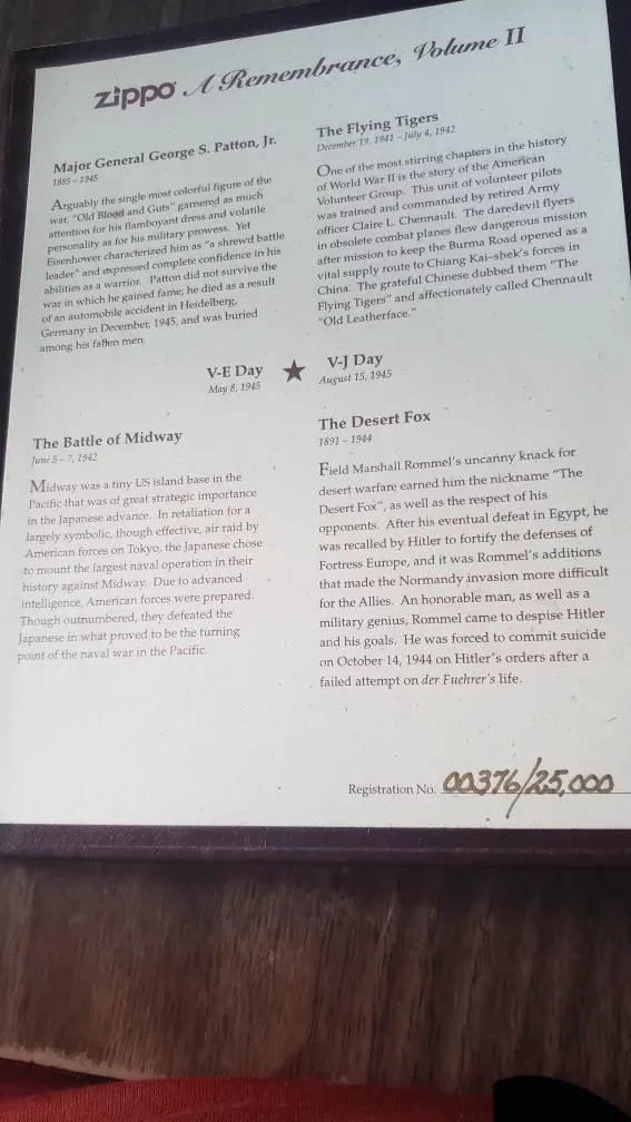 Zippo World War II Commemorative Lighter Set image indicator(2)