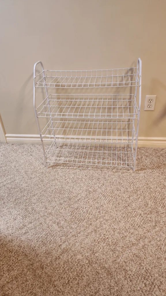 White Metal 4-Tier Shoe Rack image indicator(2)