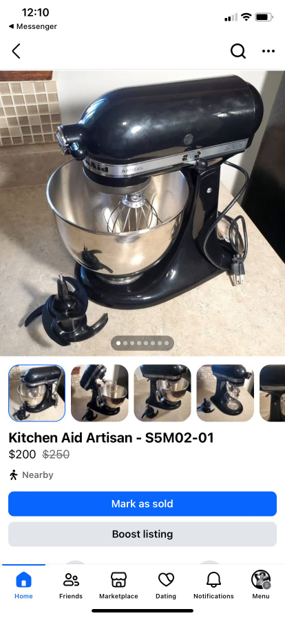KitchenAid Artisan Stand Mixer - Black - S5M02-01