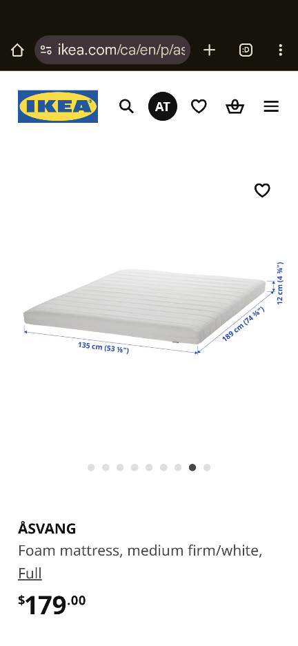 IKEA ÅSVANG Full Mattress