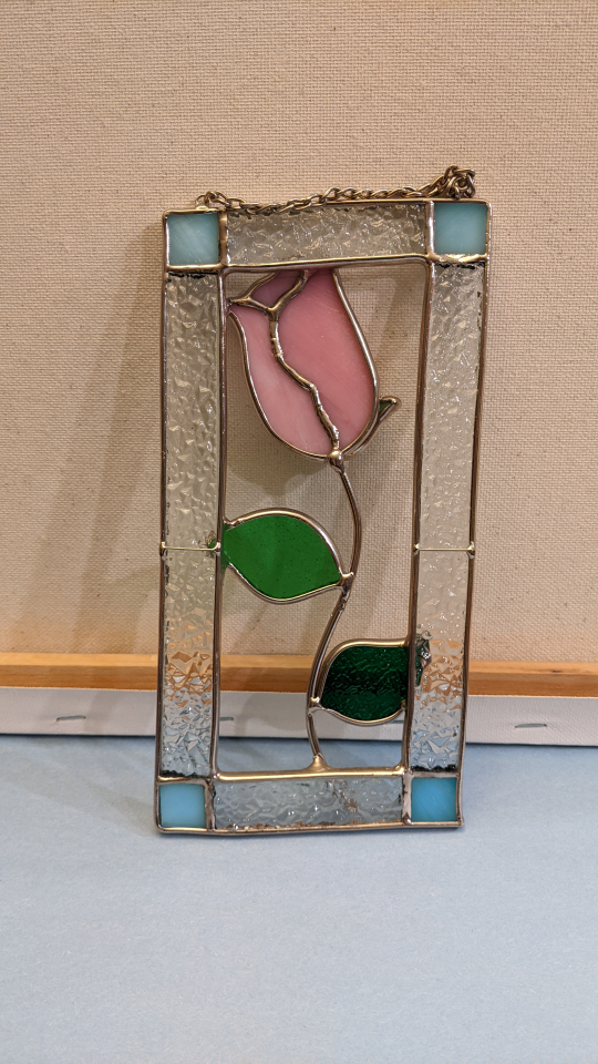Stained Glass Rose Hanging Decor - photo 3