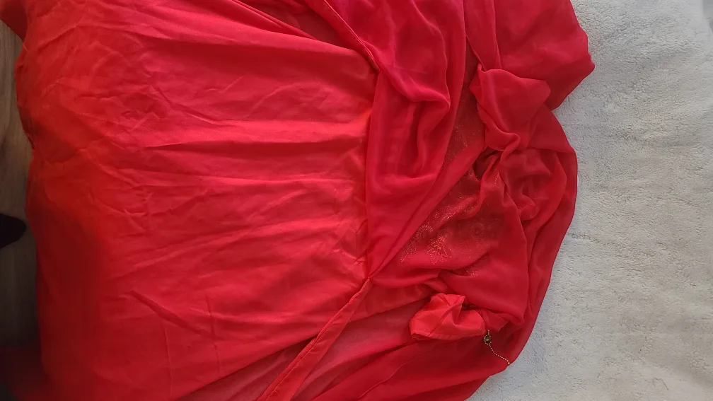 Red embellished kaftan image indicator(4)