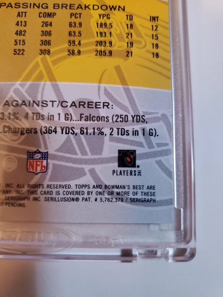 Tom Brady 2002 Bowmans Best NFL Card image indicator(6)