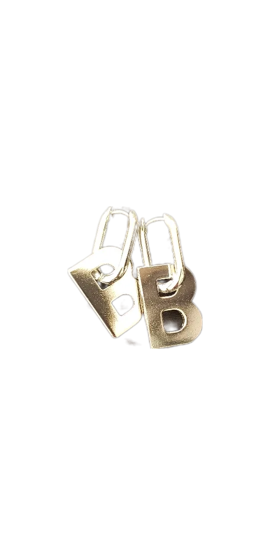 BB Silver Monogram Earrings - Fashion Jewelry image indicator(2)