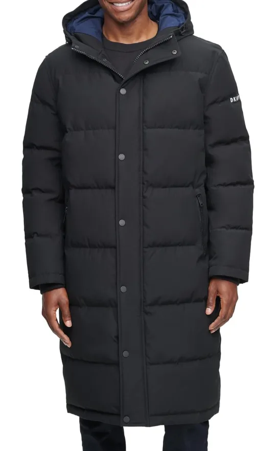 Men DKNY full-length parka coat ( small ) image indicator(2)
