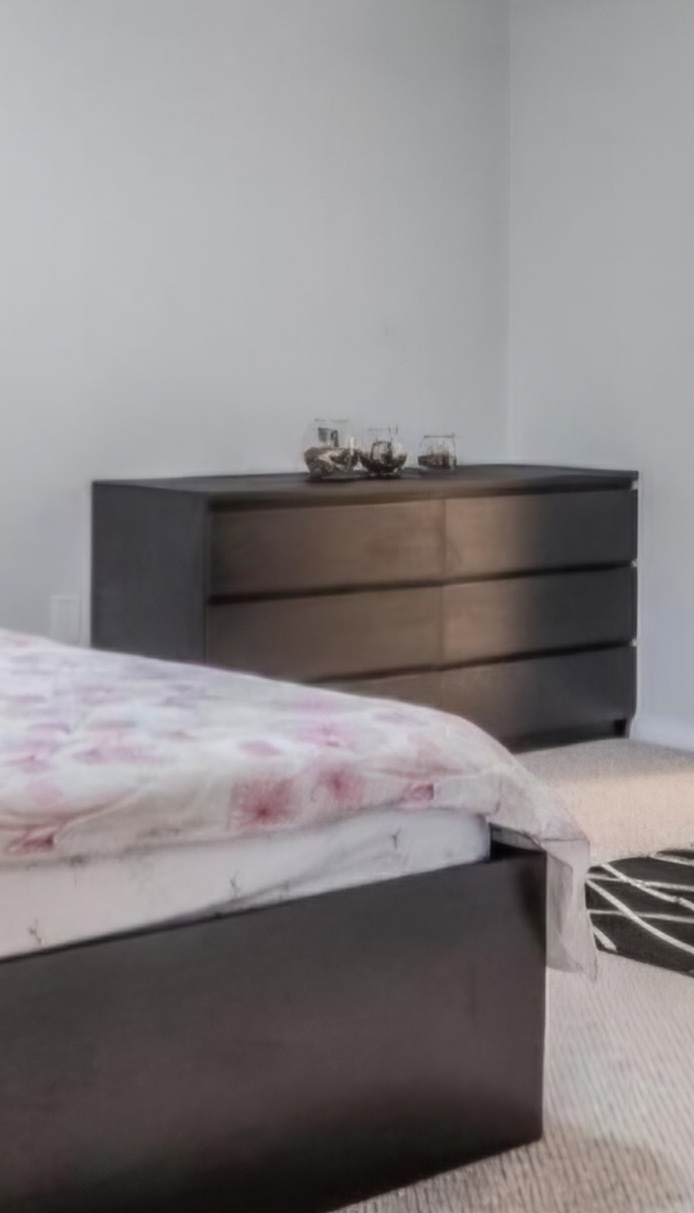 Special MALM queen bed with 4 drawers in black/brown color - photo 3