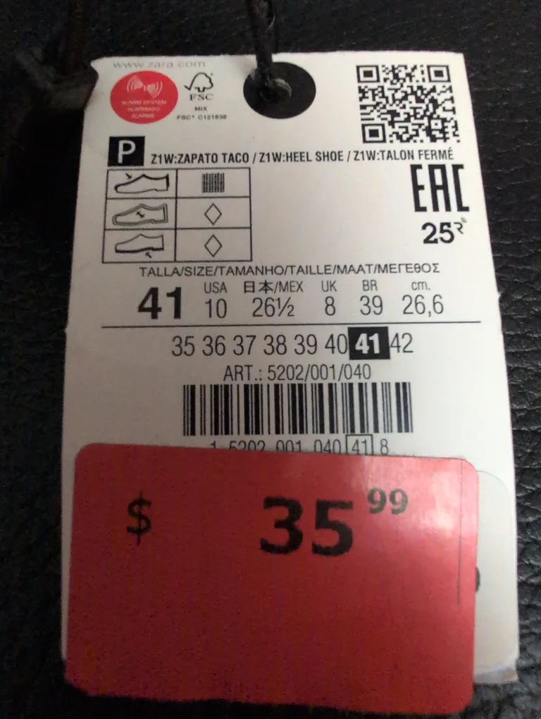 Zara High Heels - Black Mesh Slingback Heels - Size 41 image indicator(6)