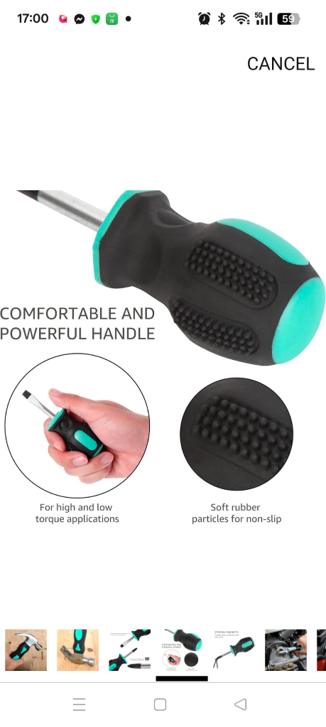 Amazon Basics 4-Piece Stubby Tool Set - photo 4