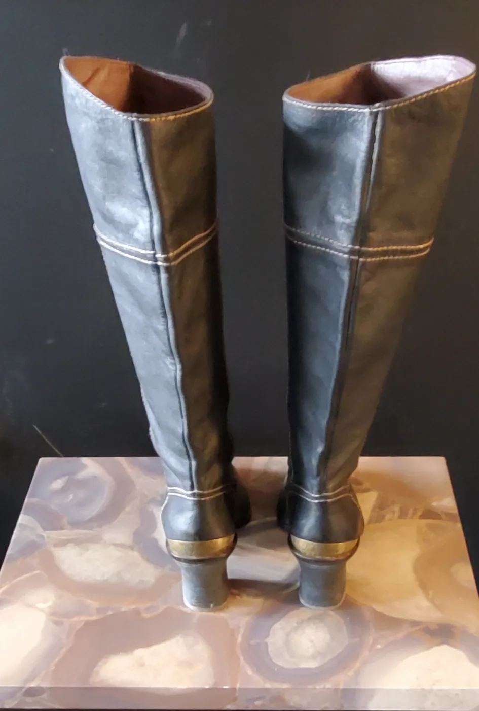Lucky Brand Black Leather Tall Boots [7.5] image indicator(2)