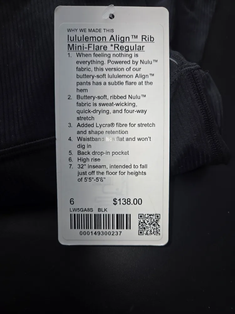 Brand New Lululemon Align High-Rise Ribbed Mini-Flare image indicator(4)
