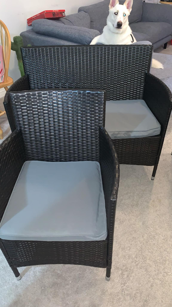 Patio Furniture Set - 1 bench 2 Chairs & Table - photo 4