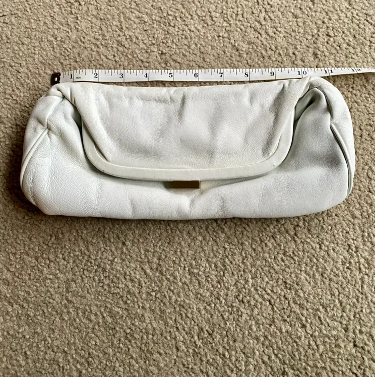 Danier White Leather Clutch image indicator(7)