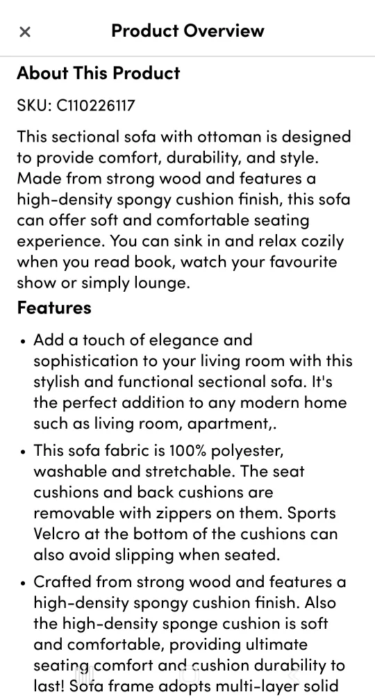 Ebern Designs 73.6" Modern Upholstered Sofa Couch image indicator(8)